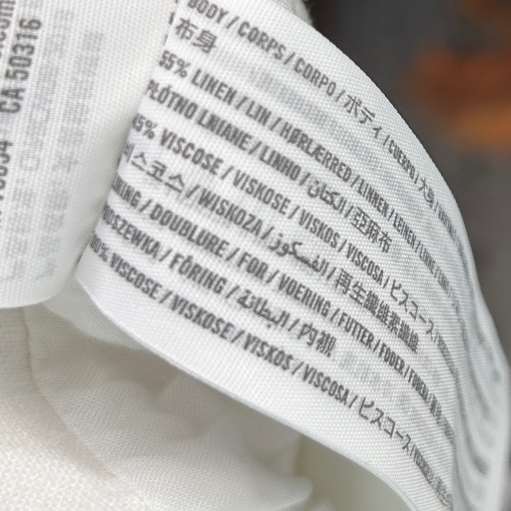 Abercrombie & Fitch White Linen Blend Paperbag Waist Shorts Womens Medium M - Picture 5 of 8